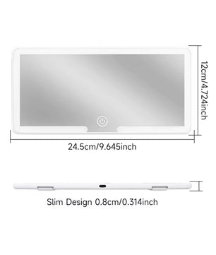 LED Zonneklep Spiegel – 3 Lichtstanden & Touch Control