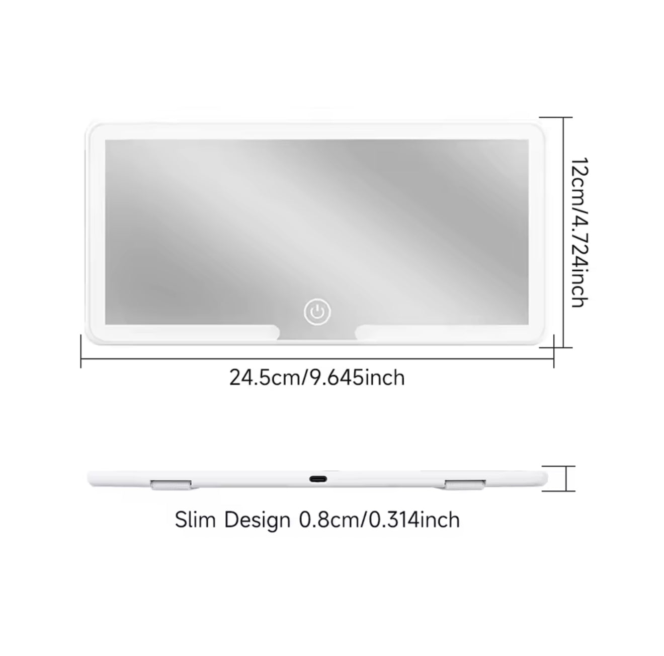 LED Zonneklep Spiegel – 3 Lichtstanden & Touch Control
