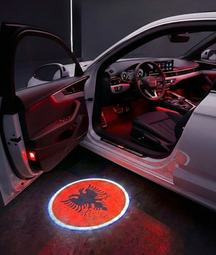 Wireless Car Door Projector LED with Country Flag - USB Rechargeable Welcome Light