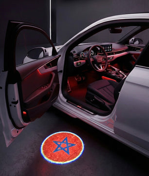 Wireless Car Door Projector LED with Country Flag - USB Rechargeable Welcome Light